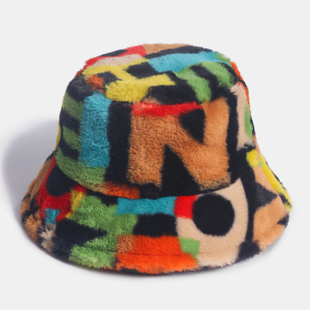 Conejo unisex Cabello Número de color de contraste Impresión Casual al aire libre Cubo de visera de moda Sombrero