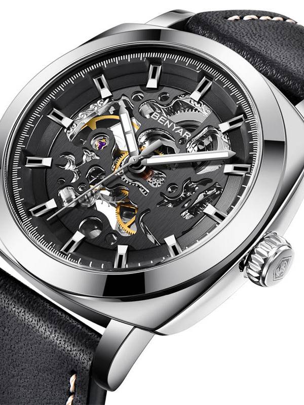 BENYAR 5121 Reloj de moda para hombre Impermeable Luminoso Pantalla Reloj automático Mecánico