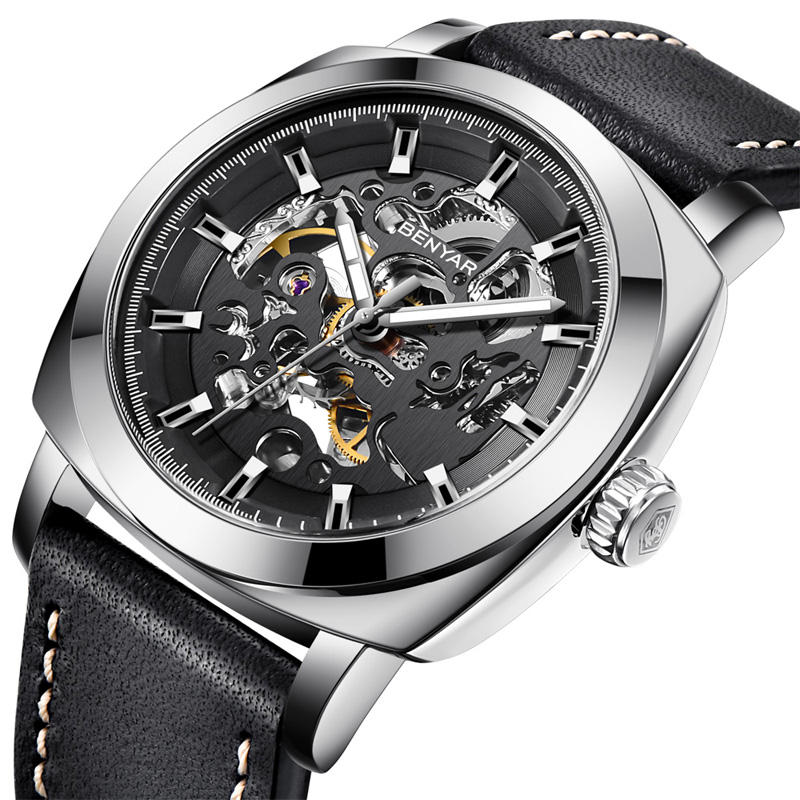 BENYAR 5121 Reloj de moda para hombre Impermeable Luminoso Pantalla Reloj automático Mecánico