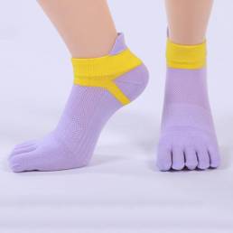 Mujer Cinco Dedos Deportes Respirables Yoga Calcetín Algodón Ejercicio Ciclismo Tobillo calcetines
