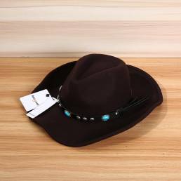 Bang good Mens Mujer vendimia Lana Western Cowboy Sombrero