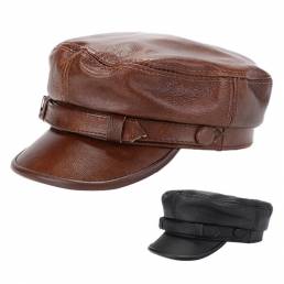 Sombrero ajustable transpirable Unisex Piel Genuina sombreros planos