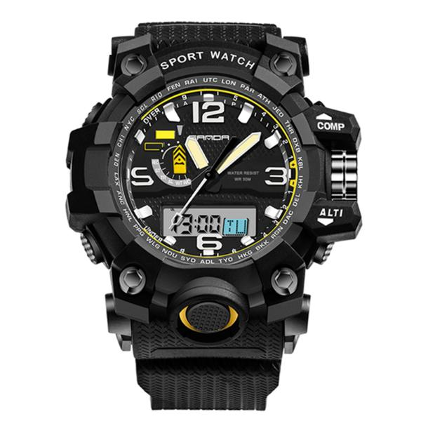 SANDA 732 Moda LED Display Hombre Reloj 30M impermeable Sport Digital Watch