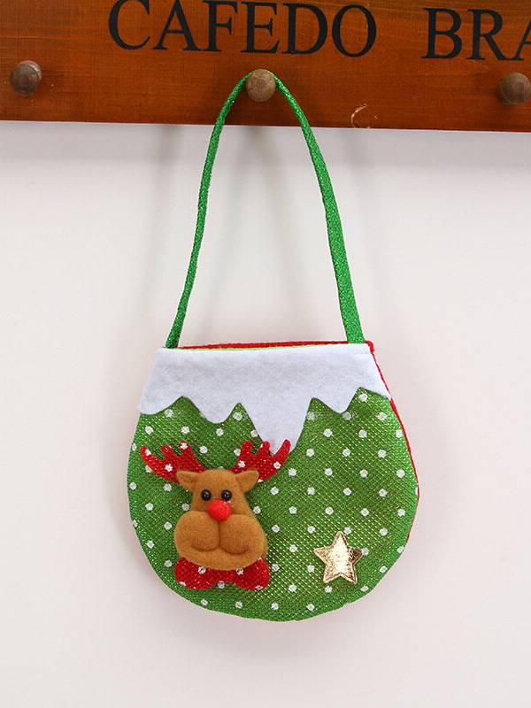 Niño Mini Festive Hang-carry Gift Bolsa Árbol de Navidad Colgante Decoración Candy Snack Bolsa Bolso