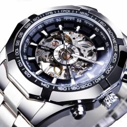 Forsining S101 Fashion Men Watch 3ATM Impermeable Luminous Pantalla Mecánico Reloj