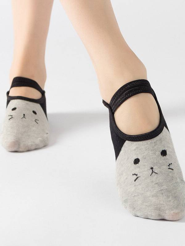Barco calcetines Ballet de encaje Yoga calcetines Slip calcetines