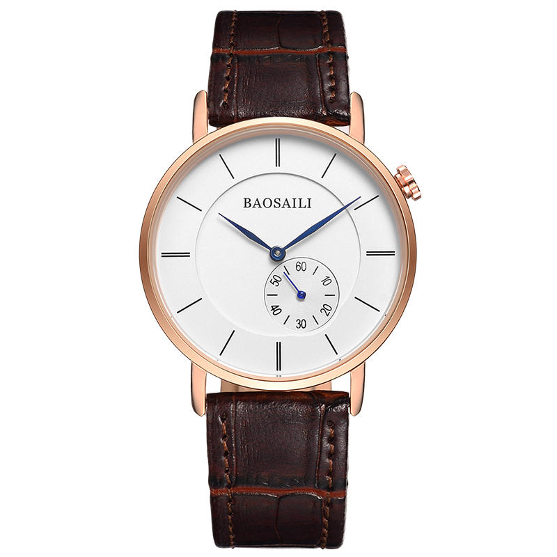 BAOSAILI BSL1045 reloj de pulsera minimalista para hombres reloj de cuarzo ultra delgado Caso