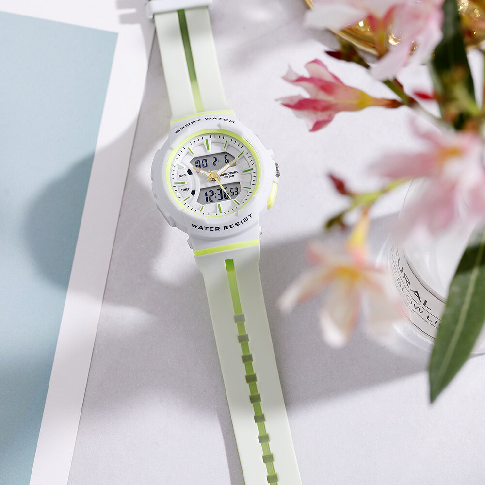 SANDA 3003 Freash Color Fashion Style Luminous Pantalla Reloj digital dual a prueba de golpes Pantalla
