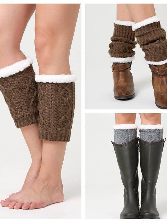 Unisex Winter Plus Velvet Knee Ankle Calf Calentador Almohadillas calcetines