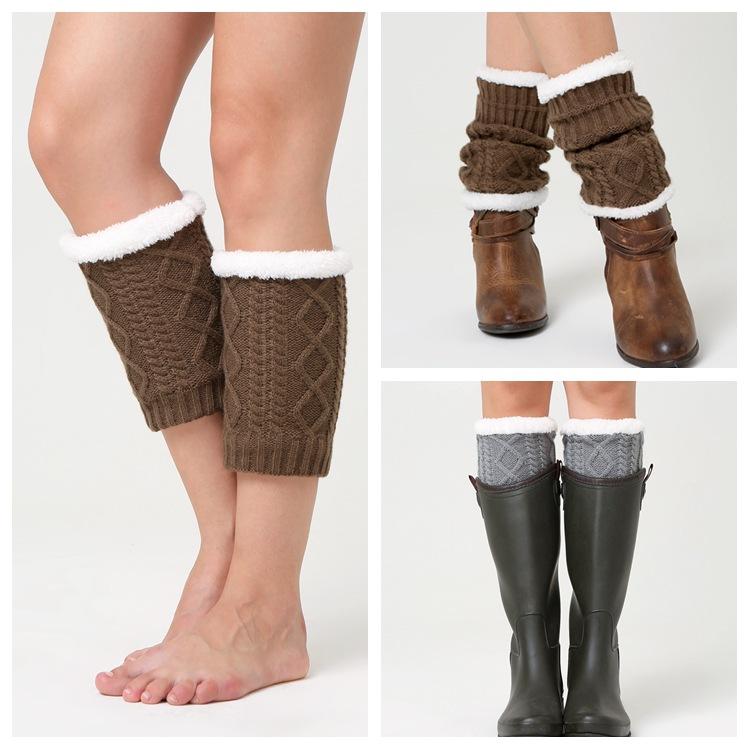 Unisex Winter Plus Velvet Knee Ankle Calf Calentador Almohadillas calcetines