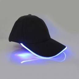 Unisex New Punk Style luz LED Gorra de béisbol Gorra luminosa Moda Snapback Sombrero Fibra óptica Sombrero