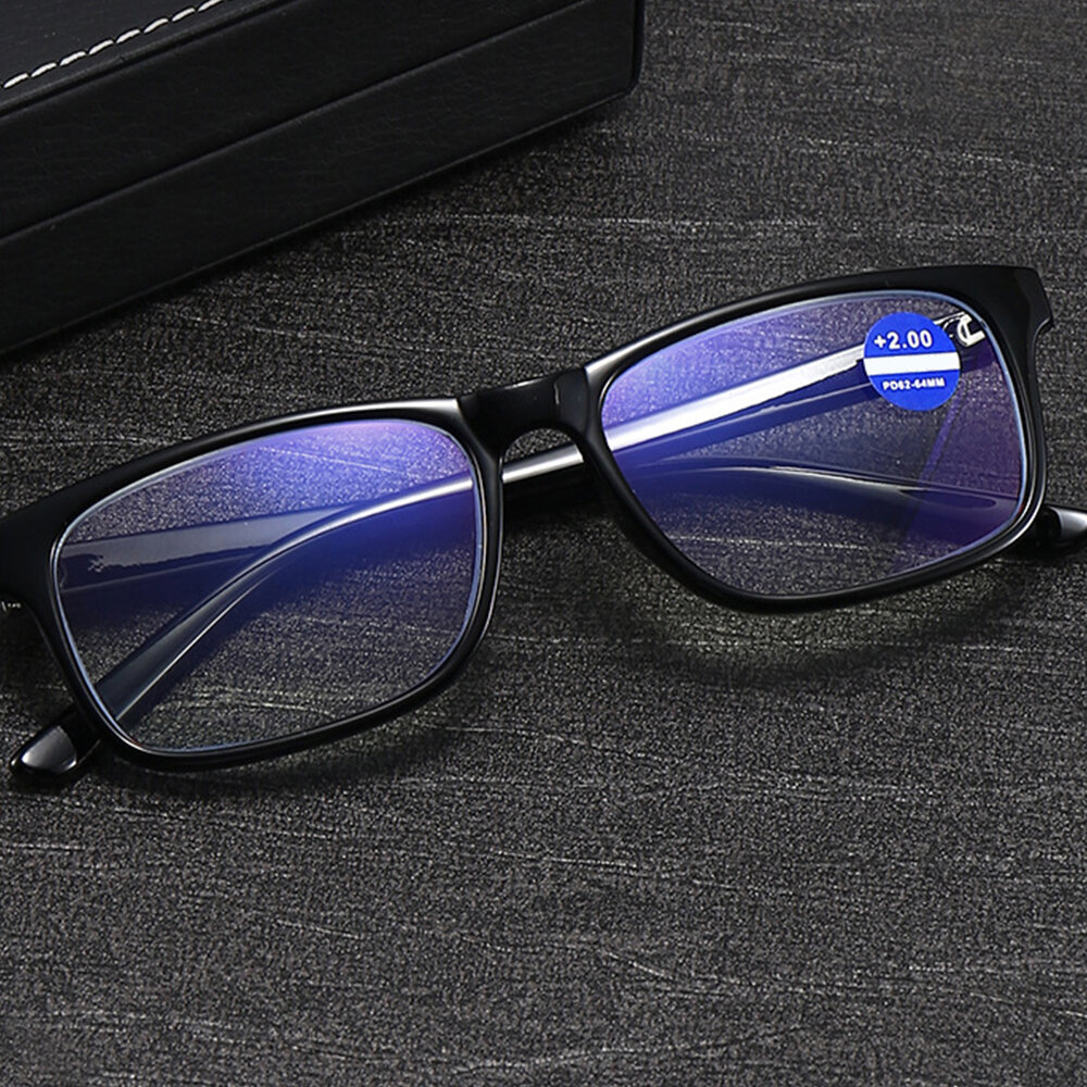 Unisex Anti-azul Light Full Frame Casual Negocios HD Lectura Gafas Presbyopic Gafas