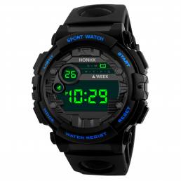 HONHX 62X-66F Fashion Luminous Pantalla Alarm Reloj Sport Style Men Reloj digital