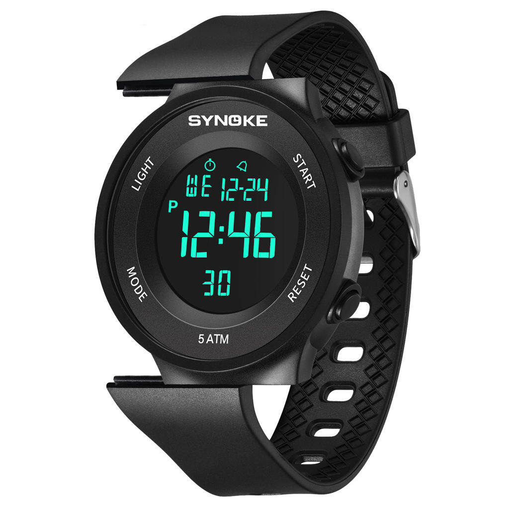 SYNOKE 9199 Fashion Student Watch 5ATM Impermeable Luminous Pantalla Reloj digital deportivo multifunción