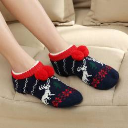 Mujer Invierno Navidad tobillo calcetines piso antideslizante calcetines