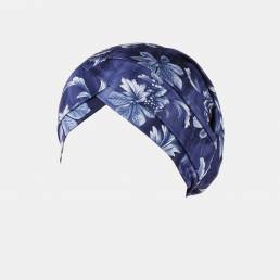 Turbante de impresión de flores para mujer Sombrero Gorros de cabeza transpirables casuales de algodón Beanie