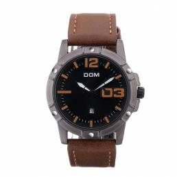 DOM Men Luxury Sport Wristwatch Reloj de hombre Correa de cuero Business Impermeable Reloj de cuarzo