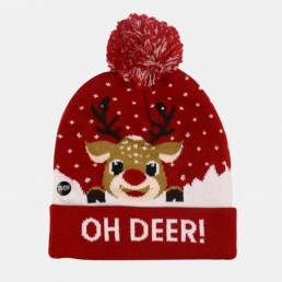 Muñeco de nieve Navidad Elk Árbol de Navidad Bola con puño Tejido Sombrero