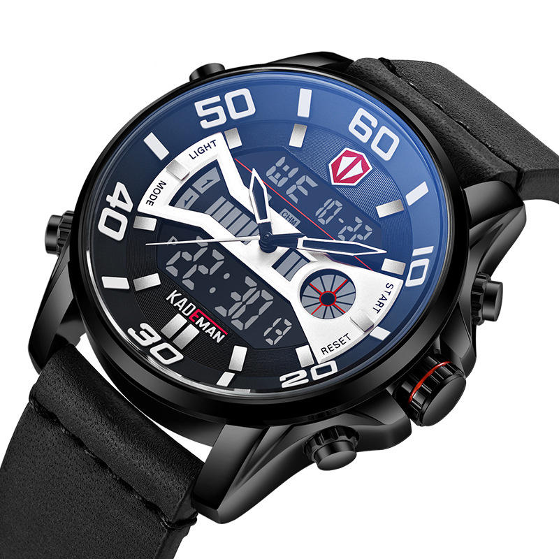KADEMAN K6171 Reloj deportivo para hombres Reloj digital con alarma multifunción Reloj Impermeable Reloj dual Pantalla