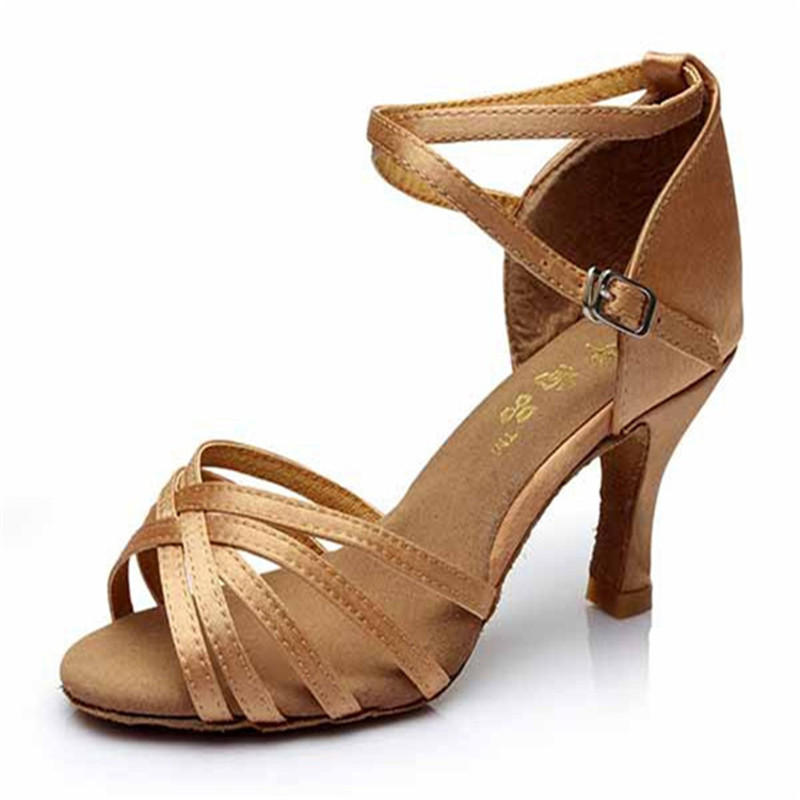 Zapatos de baile de tacón de moda de color sólido para mujer Vestido Sandalias