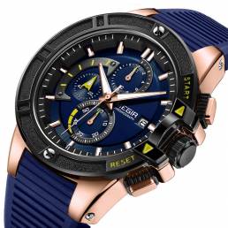 MEGIR 2095 Reloj cronógrafo para hombre Impermeable Luminoso Pantalla Reloj deportivo de cuarzo