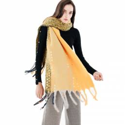 190 * 56 CM Mujer Invierno cálido vendimia Bufanda de cachemira artificial con borla Mantón largo