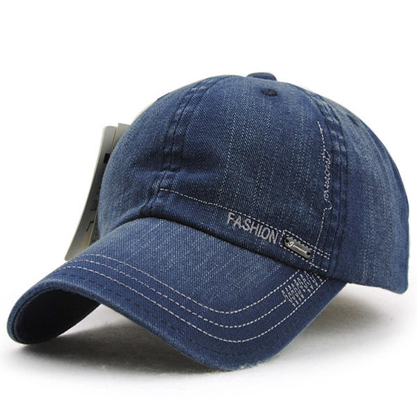 Unisex Cotton Washed Denim Gorra de béisbol Vintage ajustable Golf Snapback Hat