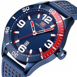 MINI FOCUS MF0155G Fecha Pantalla Impermeable Reloj de pulsera para hombres Silicona Relojes de pulsera de cuarzo