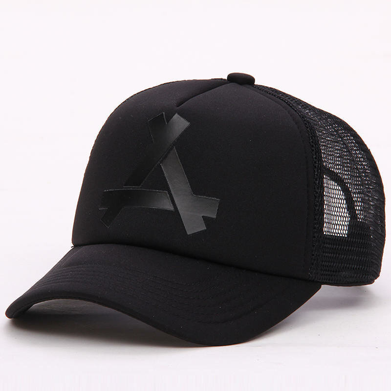 Nueva letra de moda una gorra de béisbol unisex superficie neta transpirable hip hop sombreros verano protector solar so