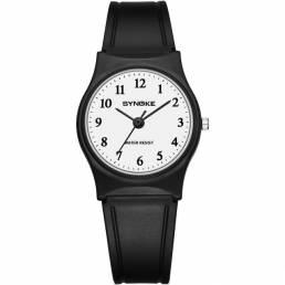 SYNOKE 9018 Simple Diseño Estilo casual Ultra delgado Impermeable Reloj de cuarzo para hombre Reloj de moda