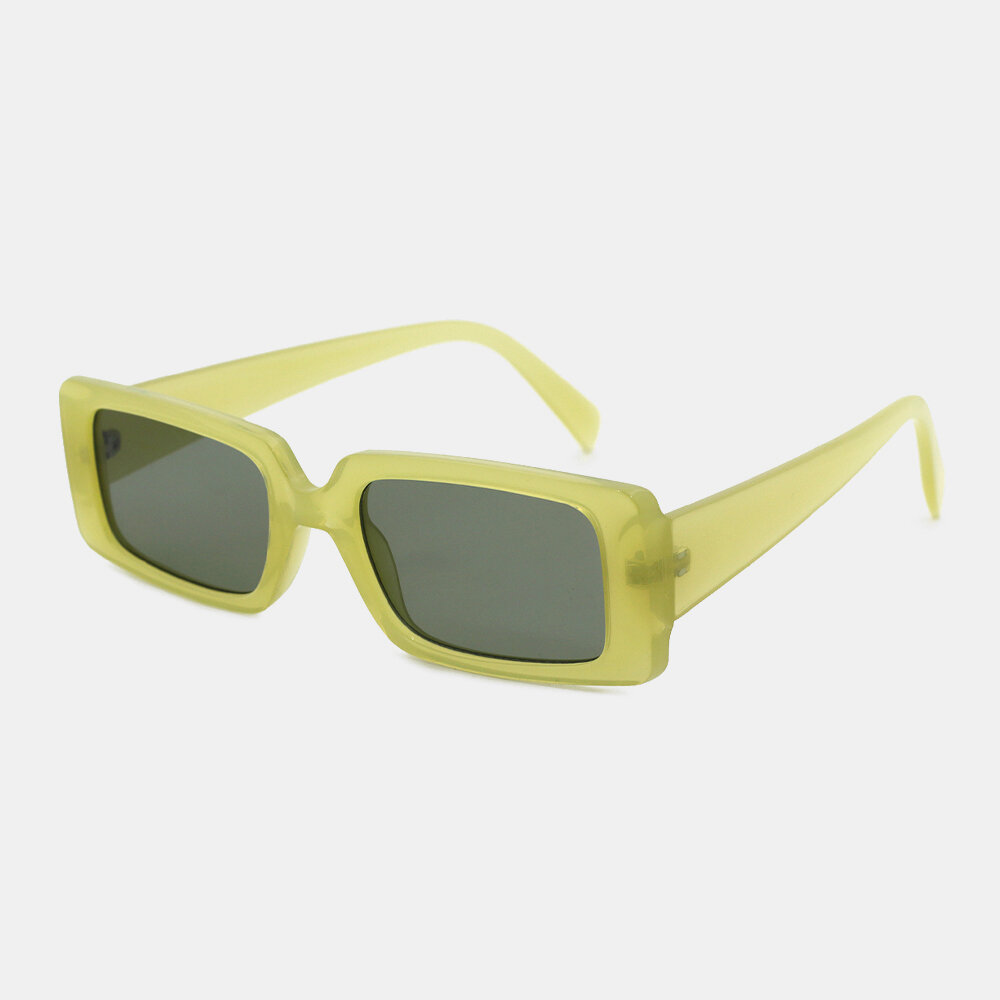 Gafas de sol polarizadas de protección unisex de color sólido rectangular de montura completa UV
