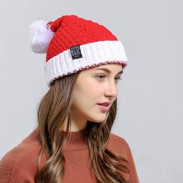 Mujer Navidad de punto Sombrero Soft Slouchy Beanie Sombrero para regalo de Navidad