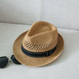 Hombre Mujer Summer Straw Knited Sunscreen Jazz Sombrero al aire libre Casual Travel Sea Sombrero