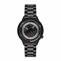 SANDA 1041 Casual Fashion Men Creative Cámara Dial Impermeable Reloj de cuarzo con correa de acero inoxidable
