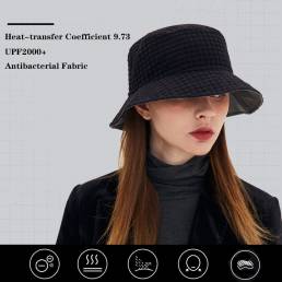 Mujer Tecnología de doble cara Cálido Casual Todo-fósforo UV Cubo de protección para visera solar Sombrero