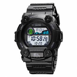 SKMEI 1633 Reloj cronógrafo deportivo para hombre Luminoso Pantalla Impermeable LED Reloj digital