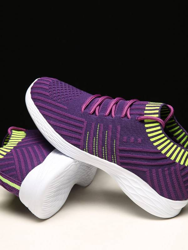 Zapatos para correr sin cordones transpirables de malla con punta redonda para mujer