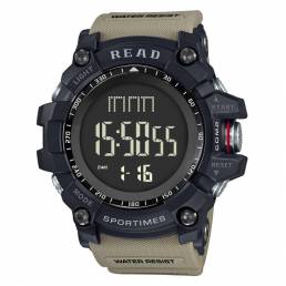 LEER R90002 reloj digital multifunción luminoso Pantalla reloj cronómetro de la moda reloj doble alarma