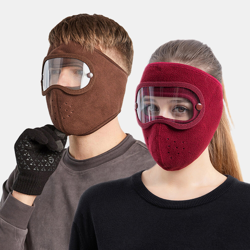 Polar unisex a prueba de viento cara cálida para los ojos Oreja Protección HD Gafas Mascara Para al aire libre Montar