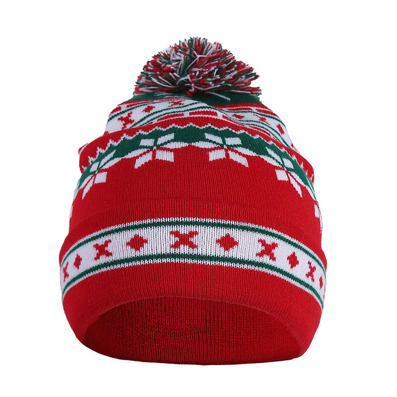 Hombres Mujer vendimia Santa Christmas Tejer Sombrero al aire libre Gorro a prueba de viento de orejeras a prueba de vie