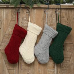 Punto de Navidad calcetines Regalo Bolsa Calcetín de Navidad Lingge Wool