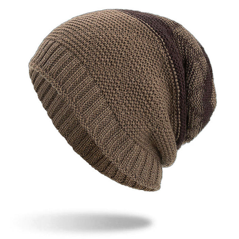 Tapasdegorritatejidaarayas de lana a cuadros Capas dobles de punto Sombrero