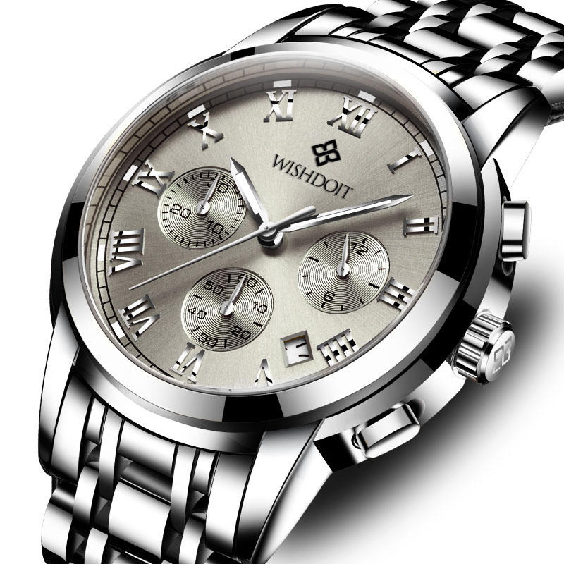 DESEO WSD-016 reloj de hombre reloj de pulsera de acero inoxidable cronógrafo de moda