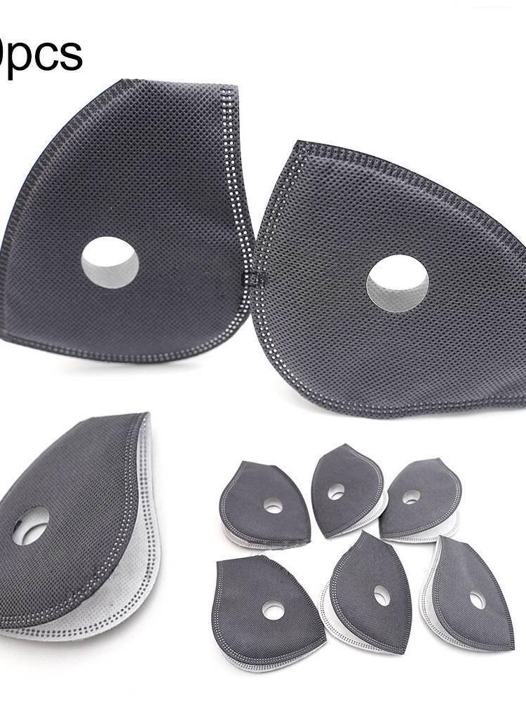 10 piezas PM2.5 carbón activado Mascara almohadillas de filtro protección antipolvo Mascaras alfombrillas de bicicleta