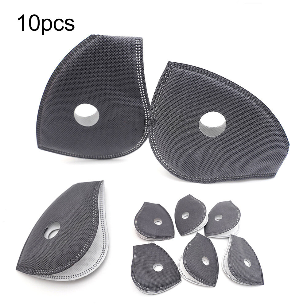 10 piezas PM2.5 carbón activado Mascara almohadillas de filtro protección antipolvo Mascaras alfombrillas de bicicleta