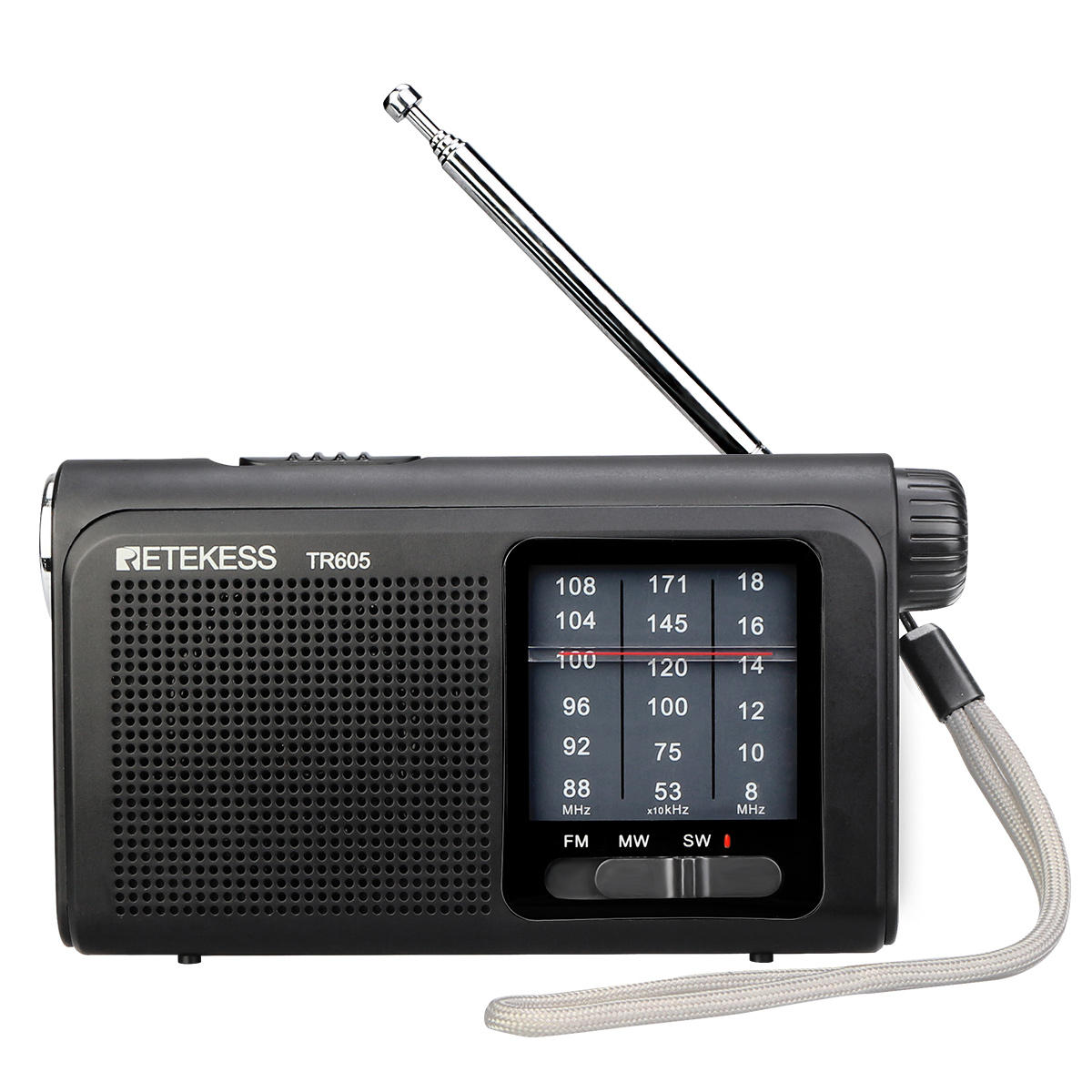 Retekess TR605 SW MW FM Radio 3 Banda Linterna de emergencia sintonizada a mano Radio