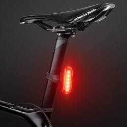 WEST BIKING 6 LED Inducción freno bicicleta luz trasera 5 modos Impermeable carga USB advertencia nocturna Lámpara luz d