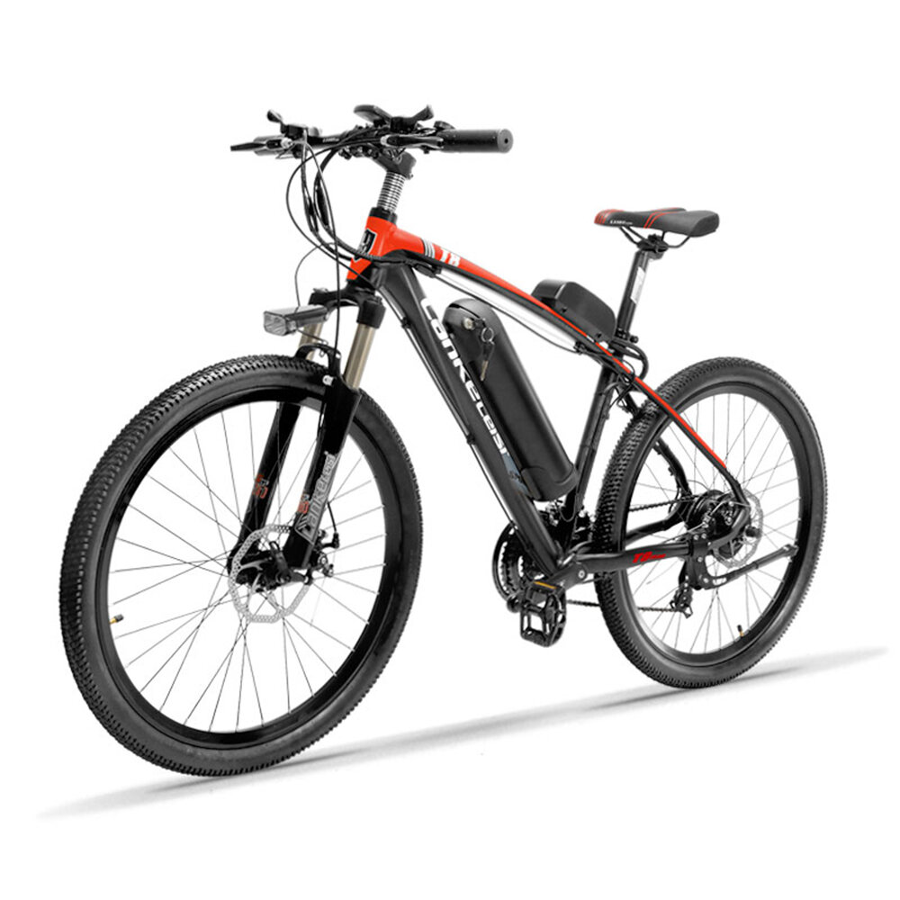 LANKELEISI T8 10.4Ah 48V 400W Bicicleta de ciclomotor plegable 26 pulgadas 100Km Kilometraje Carga máxima 120 kg Con enc
