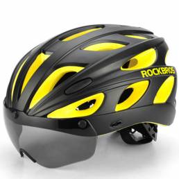 ROCKBROS Casco Magnético de Bicicleta con Gafas de Sol Polarizado para Ciclismo