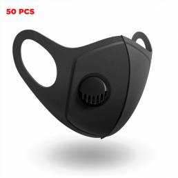 50 piezas PM2.5 Máscaras faciales cámping Ciclismo de viaje Filtro de 3 capas Máscara bucal antipolvo transpirable